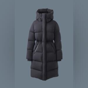 MACKAGE ISHANI-CITY Long down quilted coat with hood L